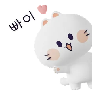 👋 빠이 แมว, น่ารัก, คาวาอิ, สติกเกอร์, สัตว์, ภาพประกอบ, การ์ตูน telegram sticker