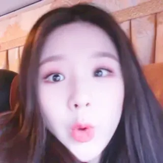😲 femme, mignon, jolie, visage, fille, selfie, personne telegram sticker