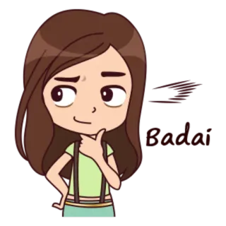 😒 Hmmm! pensando, pregunta, duda, dibujo animado, ilustración, hmm whatsapp sticker
