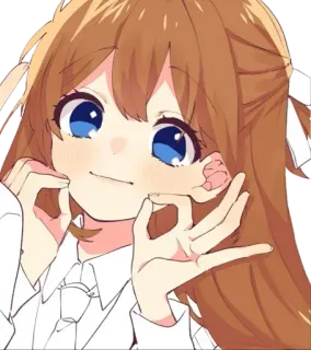 👌 Chica anime, Dibujos animados, Kawaii, Lindo, Manga, Personaje, Ilustración telegram sticker