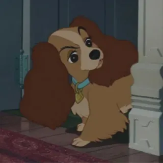 😒 Lady Lady and the Tramp หมา, ดิสนีย์, การ์ตูน, ตัวละคร, น่ารัก, เลดี้, ทรามวัยกับไอ้ตูบ telegram sticker