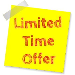 📣 Limited
Time
Offer Offre, Soldes, Durée limitée, Jaune, Post-it, Promotion, Réduction whatsapp sticker