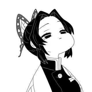 🖤 Shinobu Kocho Demon Slayer Аниме, Клинок, рассекающий демонов, Шинобу Кочо, Бабочка, Манга, Персонаж whatsapp sticker