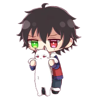 ❤️ chibi, cat, anime, manga, cute telegram sticker