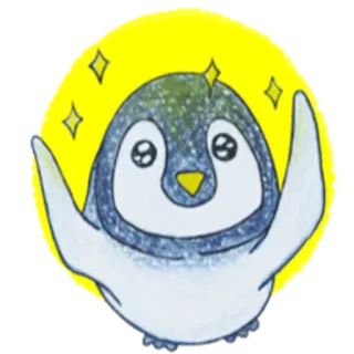 ✨ pingouin, animal, autocollant, mignon, dessin animé telegram sticker