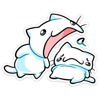 ⭐ cat, sticker, cute, animal, cartoon telegram sticker