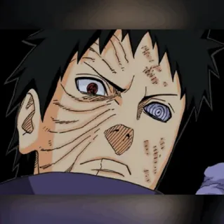 ⚫️ Obito Uchiha Naruto Anime, Manga, Ninja, Uchiha, Guerra, Sharingan, Rinnegan telegram sticker