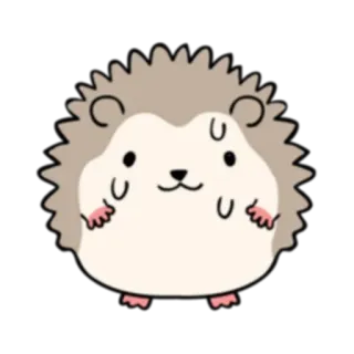 🔥 erizo, animal, lindo, pegatina, dibujos animados telegram sticker