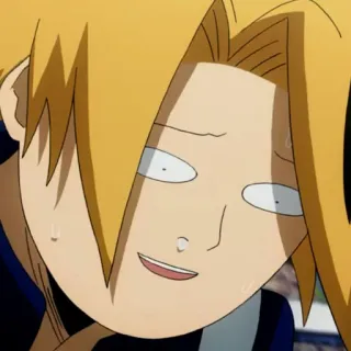 ⚡️ Denki Kaminari My Hero Academia Anime, My Hero Academia, Denki Kaminari, en shock, sudando whatsapp sticker