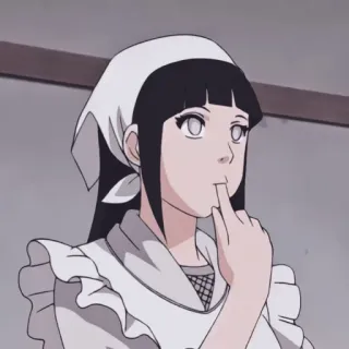 🤔 Hinata Hyuga Naruto Anime, Carino, Ninja, Hyuga, Maid telegram sticker