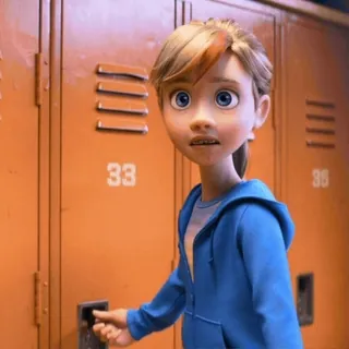 😠 Riley Andersen Inside Out Riley Andersen, Inside Out, cartoon, character, animated, girl, Pixar telegram sticker