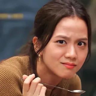 ❣ woman, expression, face, person, spoon telegram sticker