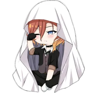 😪 Anime, Chibi, Niedlich, Geist, Bogen, Manga telegram sticker