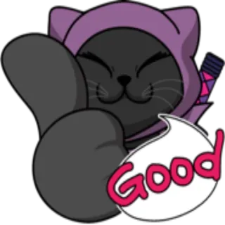 Ниндзя Нянкко @StikerDi telegram stickers