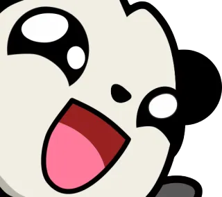 😀 แพนด้า, น่ารัก, มีความสุข, หน้า, คาวาอิ telegram sticker