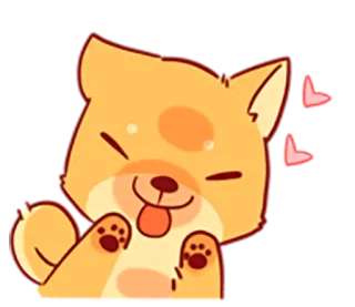 🐶 หมา, ชิบะอินุ, น่ารัก, การ์ตูน, สัตว์, สัตว์เลี้ยง, สติกเกอร์ telegram sticker
