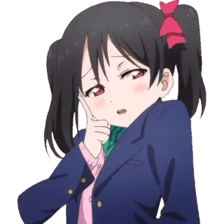 😘 Nico Yazawa Love Live! anime, chica, linda, Nico Yazawa, Love Live whatsapp sticker
