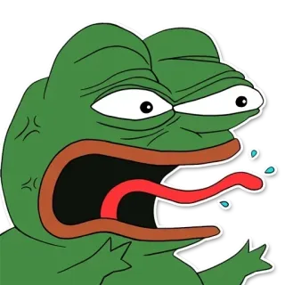 😝 Pepe the Frog pepe, kikker, meme, reactie, internet cultuur whatsapp sticker