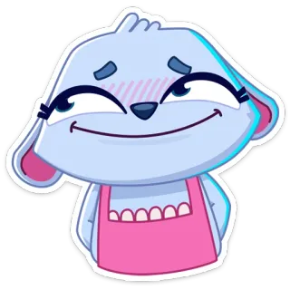 🙂 carino, animale, cartone animato, personaggio, illustrazione, adesivo whatsapp sticker