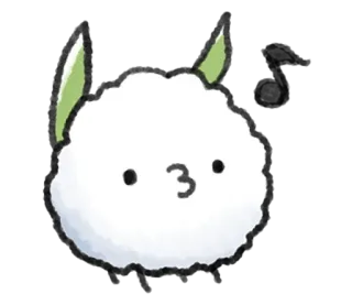 💭 可愛い, カワイイ, モンスター, ふわふわ, 雲, マンガ telegram sticker
