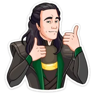 👍 Loki ロキ, マーベル, キャラクター, いいね, 漫画, いたずらの神 telegram sticker