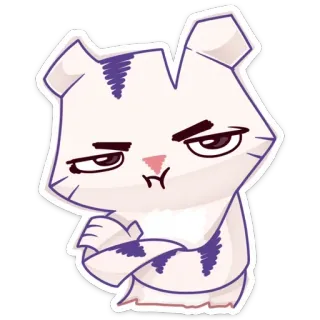 😝 Katze, Tiger, Tier, Cartoon, Sticker, süß telegram sticker