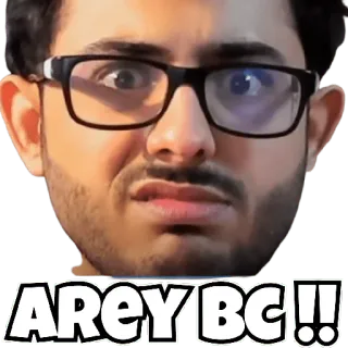 😀 AREY BC !! 印度俚语, 搞笑, 表达, 梗 whatsapp sticker