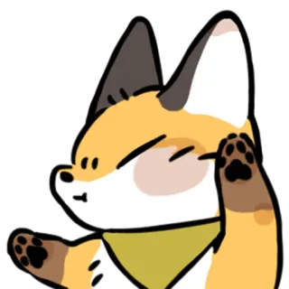 🥴 キツネ, 動物, 漫画, 可愛い, キャラクター whatsapp sticker