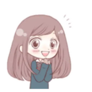 ✨ Anime, Ragazza, Carina, Felice, Chibi, Cartone animato telegram sticker