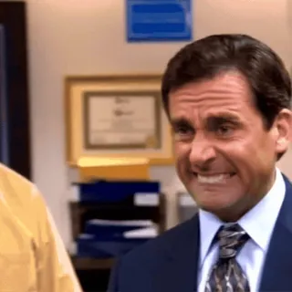 😬 Michael Scott The Office reaktion, witzig, komödie, fernsehserie, NBC telegram sticker