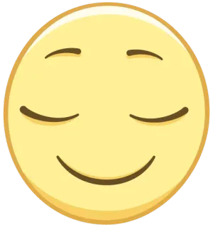 😌 이모지, 스마일리, 얼굴, 차분한, 행복한 telegram sticker