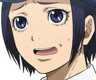 😅 Anime, Mädchen, besorgt, Schweiß, Charakter whatsapp sticker