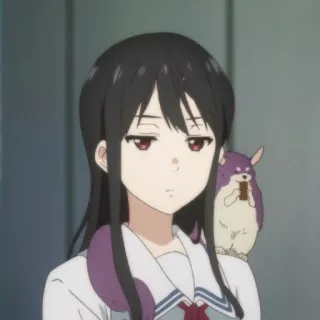🍙 Anime, Mädchen, Charakter, Illustration, Süß, Igel whatsapp sticker