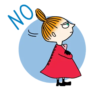🙅 Little My Moomins moomin, cartoon, wütend, figur, kleine my telegram sticker