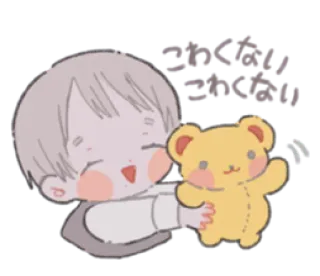 🎀 lucu, boneka beruang, anak, kawaii, anime, stiker, ilustrasi telegram sticker