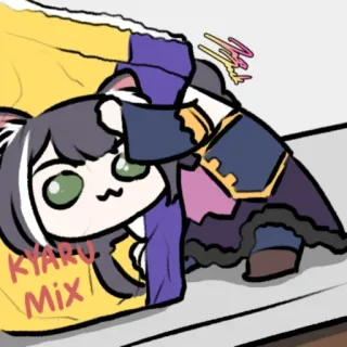 ❤️ Kyaroru KYARU Mix anime, cat, kyaru, princess connect, chibi telegram sticker