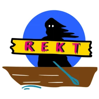 💀 REKT rekt, วิดีโอเกม, เกมเมอร์, ศัพท์สแลง telegram sticker