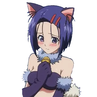 😞 anime, catgirl, cute, kawaii, manga telegram sticker