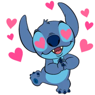 😍 Stitch disney, süß, liebe, alien, cartoon telegram sticker