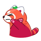 ๐
โโ๏ธ Panda rosso, Animale, Carino, Gesto, Dito medio, Offensivo telegram sticker