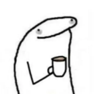 ☕️ coffee, meme, cartoon, cup, beverage telegram sticker