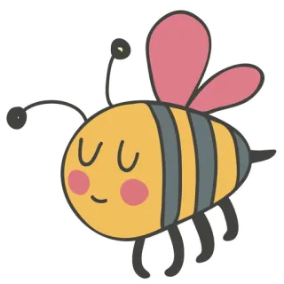 🐝 벌, 곤충, 만화, 동물, 귀여운, 스티커 telegram sticker