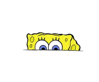 👀 Spongebob Squarepants dessin animé, Spongebob, Bob l'éponge, yeux, regardant telegram sticker