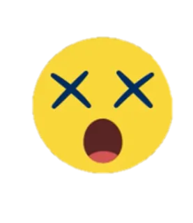 😵 อิโมจิ, ตาย, ตกใจ, เวียนหัว, สีหน้า, การ์ตูน, สติกเกอร์ telegram sticker