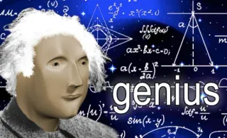 🧠 genius Meme, Génie, Stonks, Maths whatsapp sticker