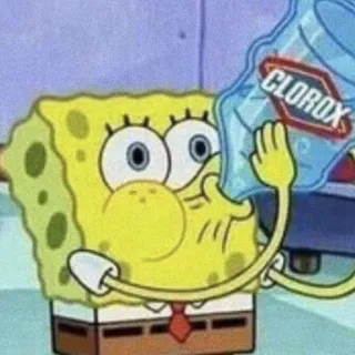 🧽 Spongebob Spongebob Squarepants CLOROX Spongebob, CLOROX, Phim hoạt hình, Meme, Sản phẩm tẩy rửa, Hài hước telegram sticker