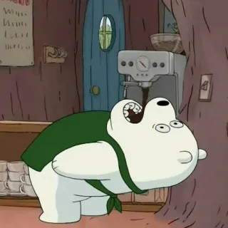 ✨ Ice Bear We Bare Bears oso, dibujos animados, oso polar, Escandalosos telegram sticker