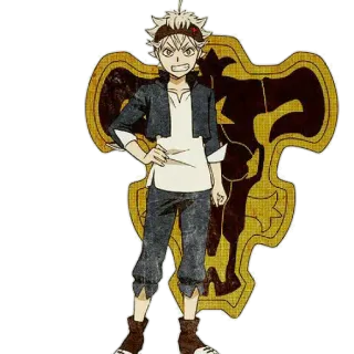 😁 Asta Black Clover Anime, Mangá, Magia, Personagem, Asta whatsapp sticker