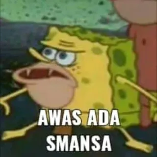 🌟 SpongeBob SquarePants AWAS ADA SMANSA telegram sticker