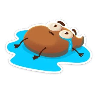 💦 chorando, triste, desenho animado, animal, tristeza, choroso, emoji telegram sticker